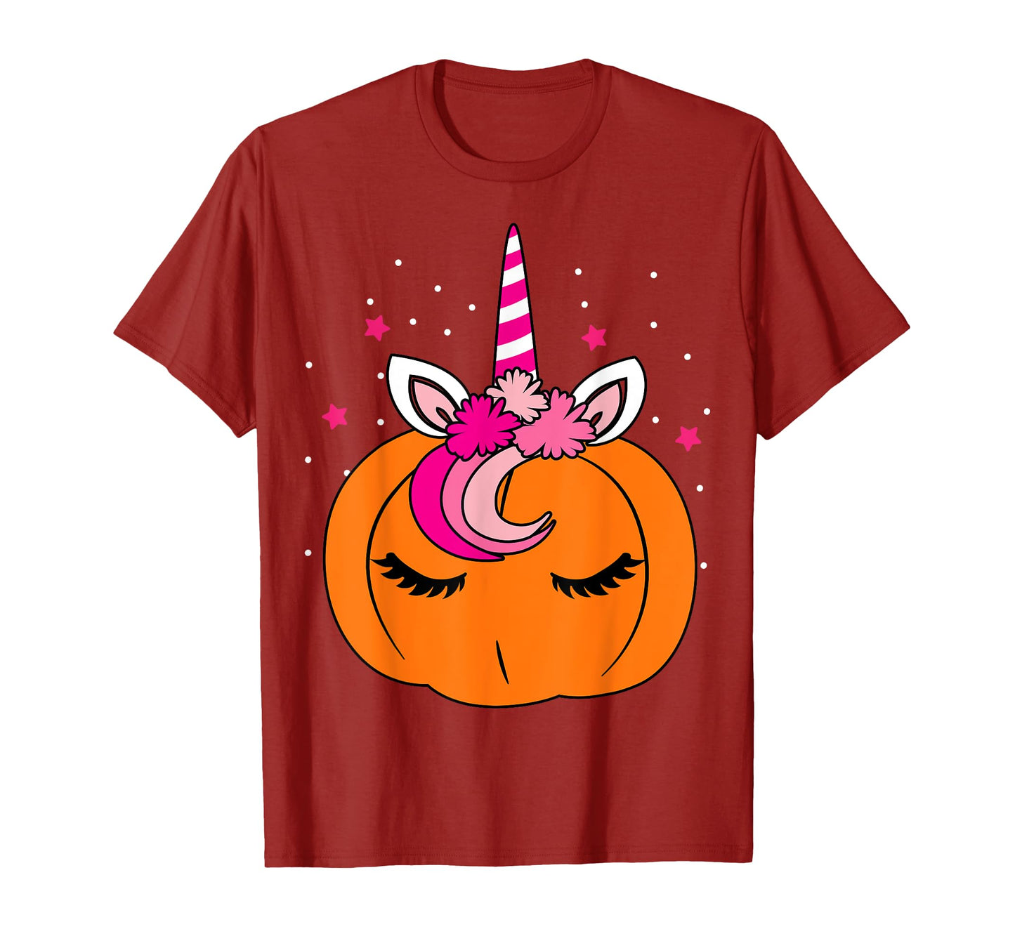 Cute Pumpkin Unicorn Face Costume Easy Halloween Gifts T-Shirt