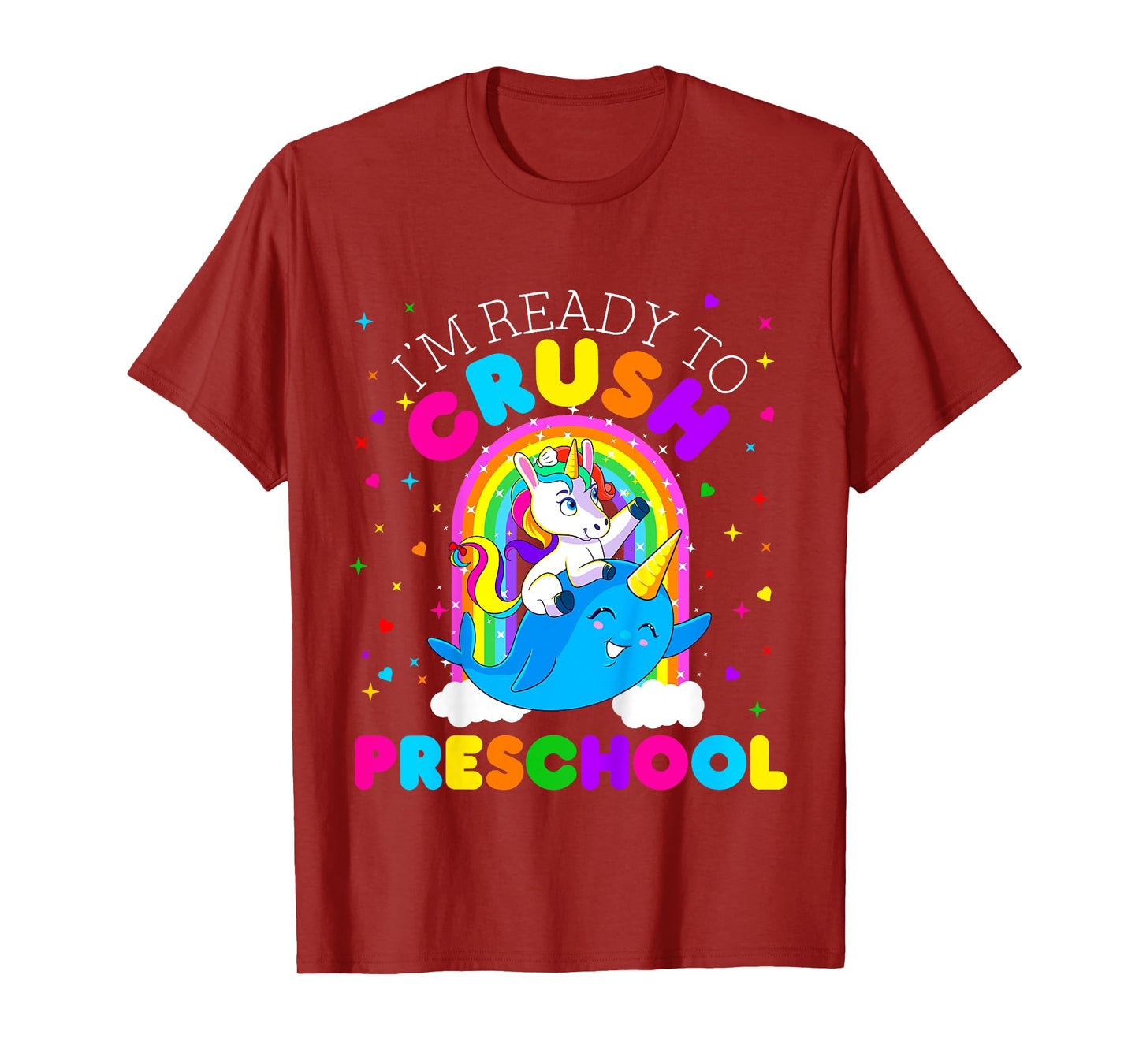 Kids I'm Ready to Crush Preschool Unicorn First Day of Pre School T-Shirt