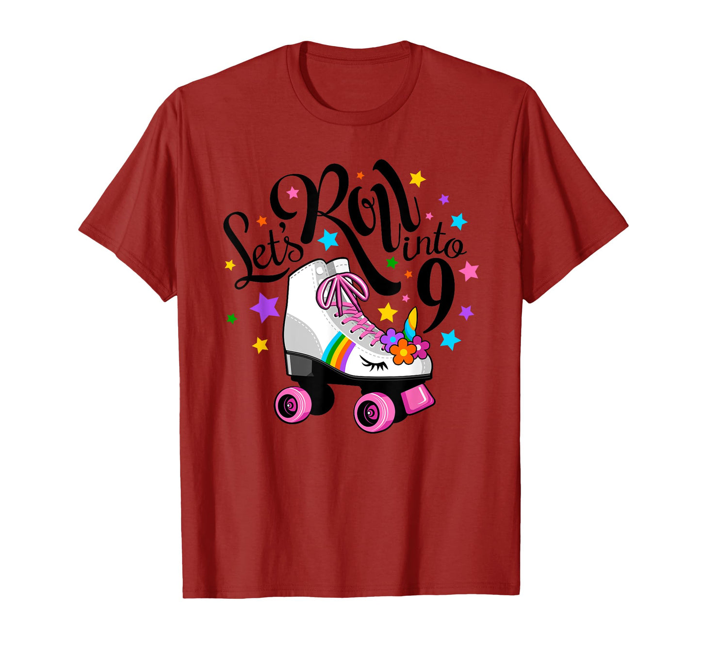 Lets roll into 9 Birthday. Unicorn, Roller skate T-Shirt