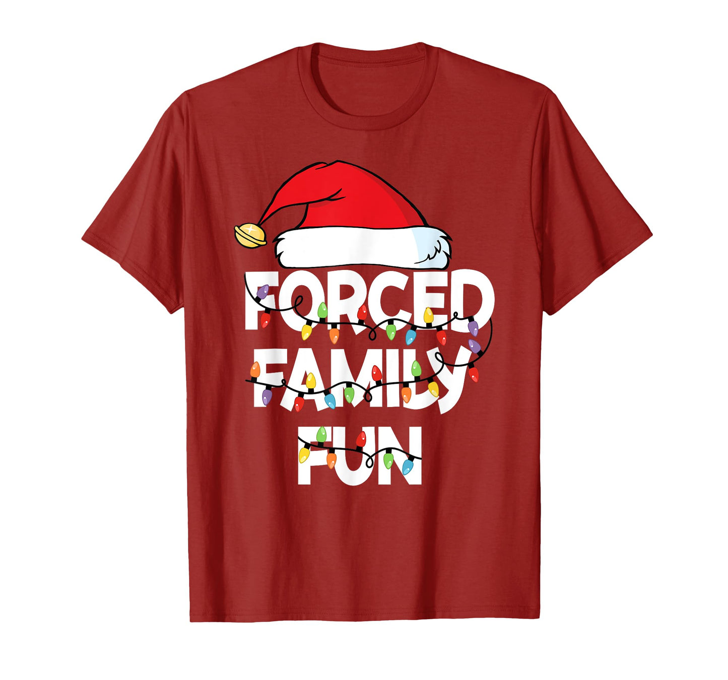 Forced Family Fun Shirt Men Women Kids Christmas Pajamas T-Shirt