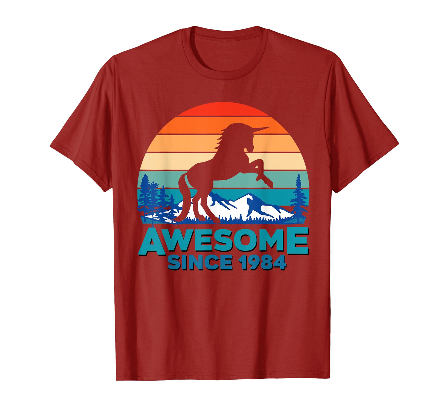 Unicorn Awesome Since 1984 Shirt 37th Birthday 37 Years Old T-Shirt