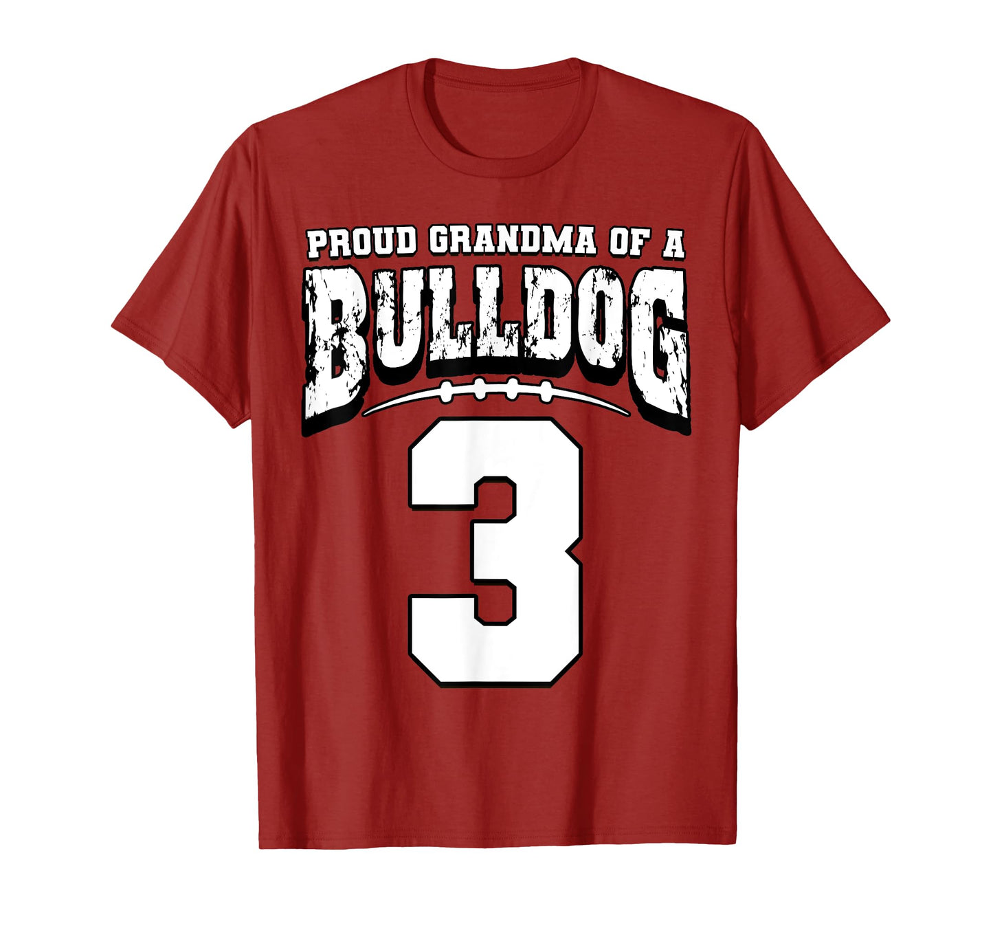 Proud Bulldog Football Grandma Of Player 3 T-Shirt