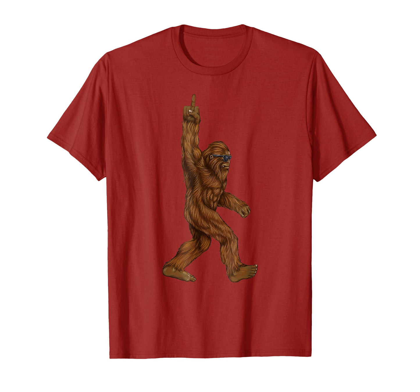 bigfoot middle finger for squatch believers funny T-Shirt