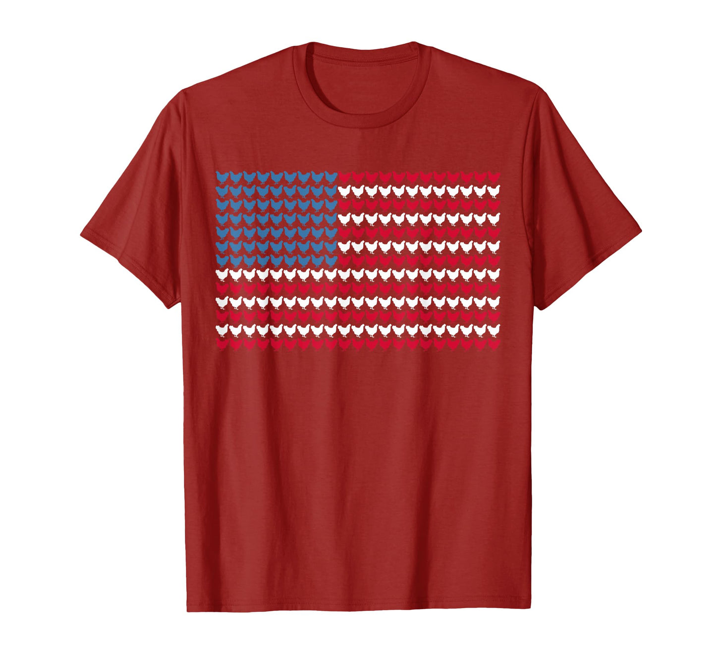 Chicken Patriotic Farmers 4th Of July Chicken American Flag T-Shirt for Women Kids Men