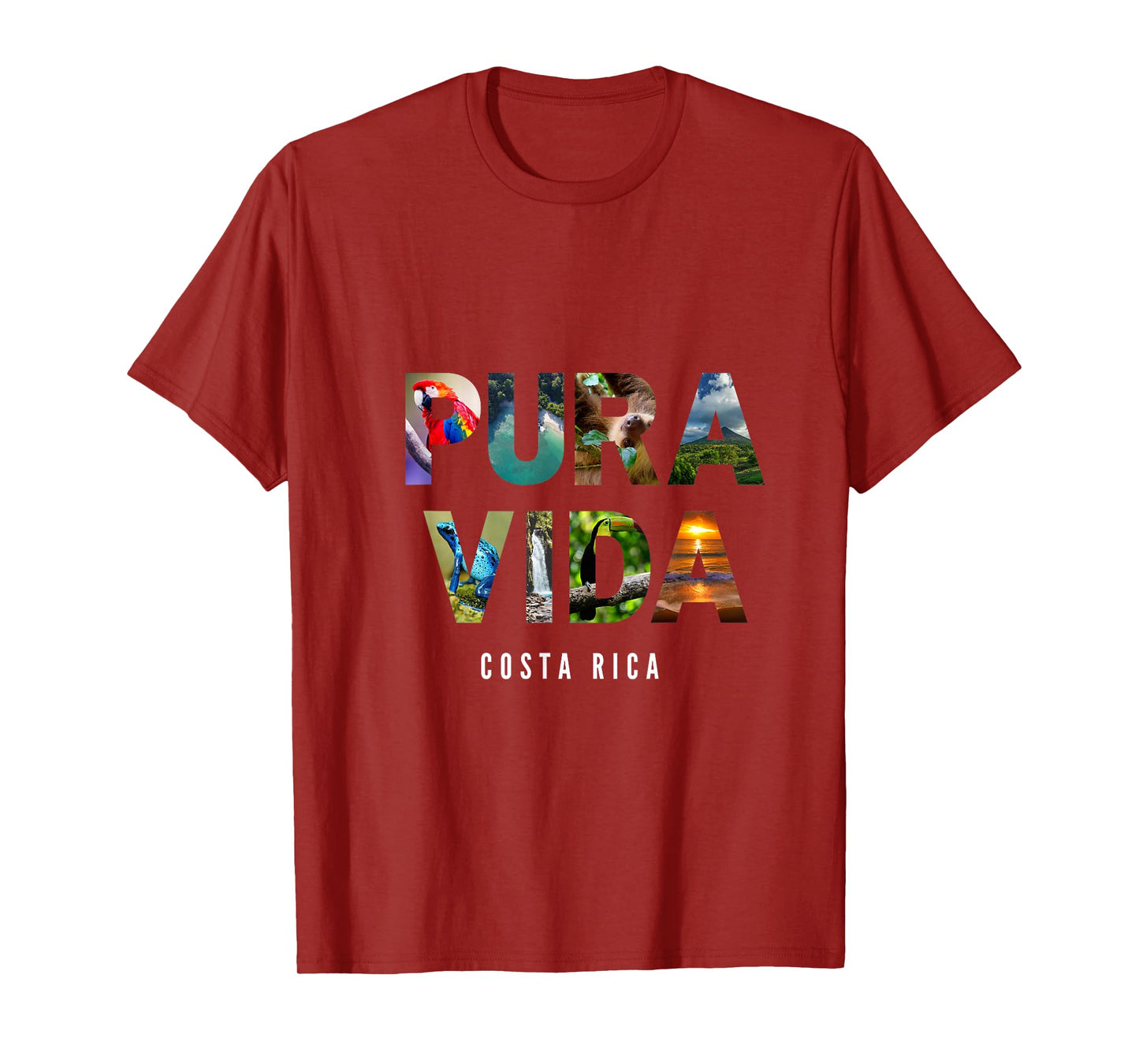 Pura Vida Costa Rica Tropical Vacation Souvenir T-Shirt