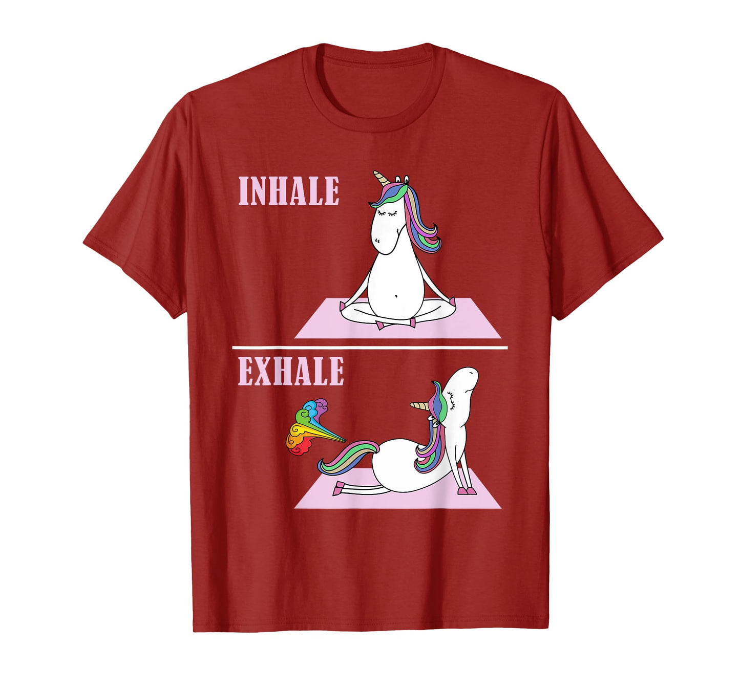 Unicorn Yoga Inhale Exhale Fart Funny T-Shirt