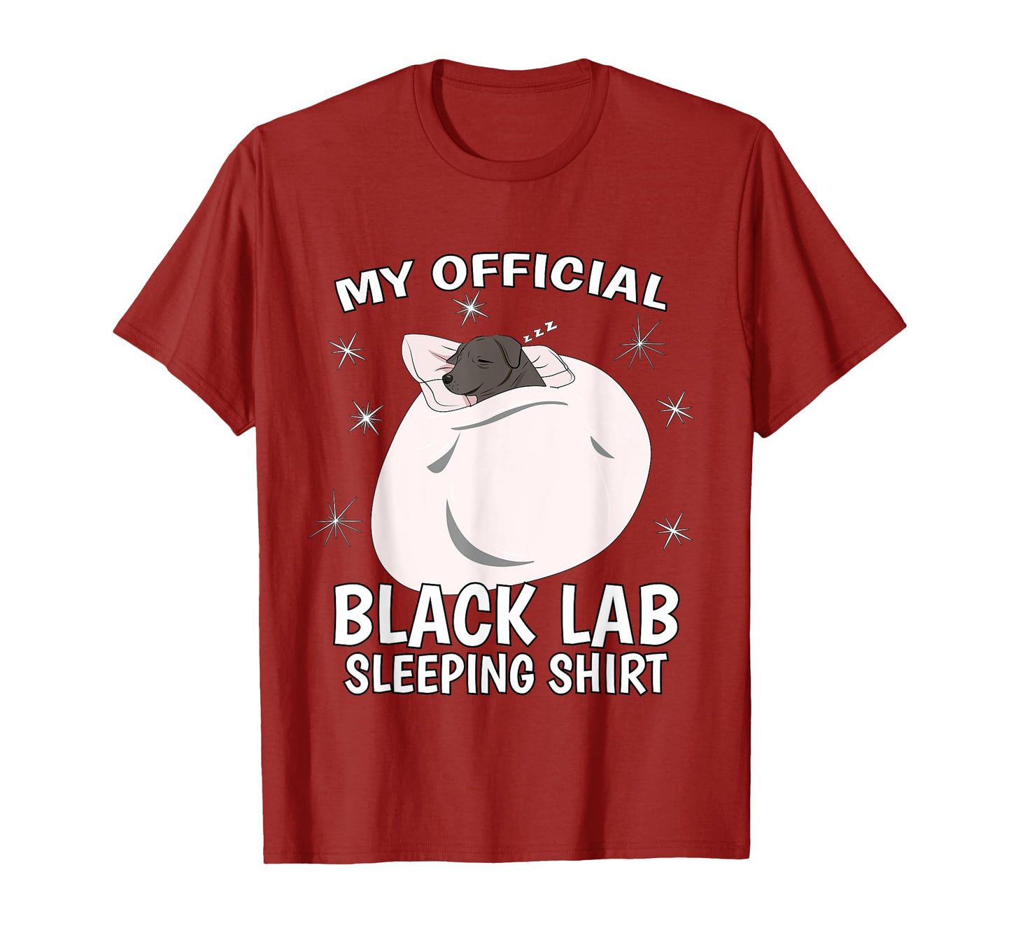 My Official Sleeping Shirt PJ Pajama Top Black Lab Labrador T-Shirt