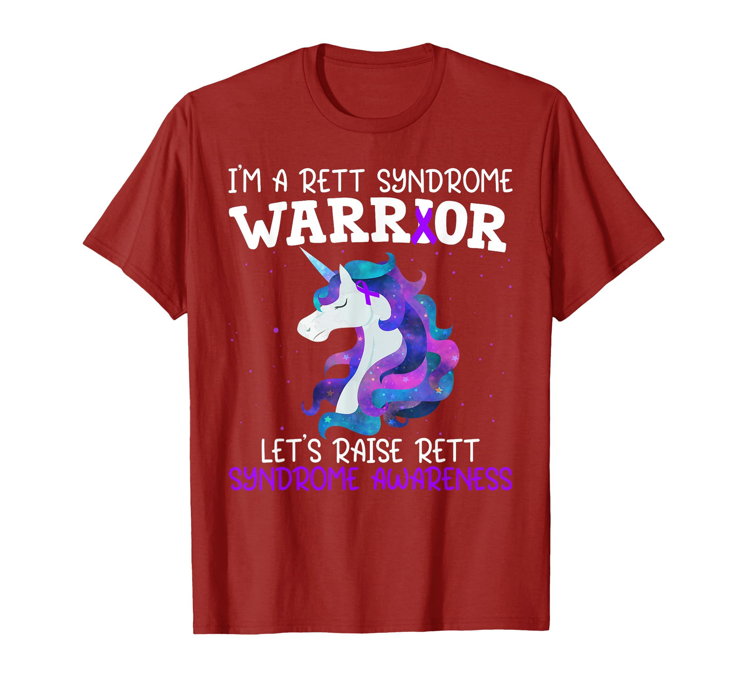 Unicorn Rett Syndrome Warrior Gift Rett Syndrome Awareness T-Shirt