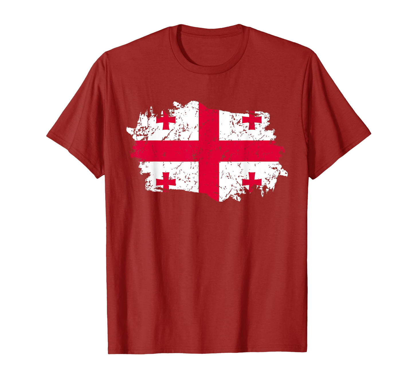 Georgia Flag Design Grunge Country Flag Georgia T-Shirt