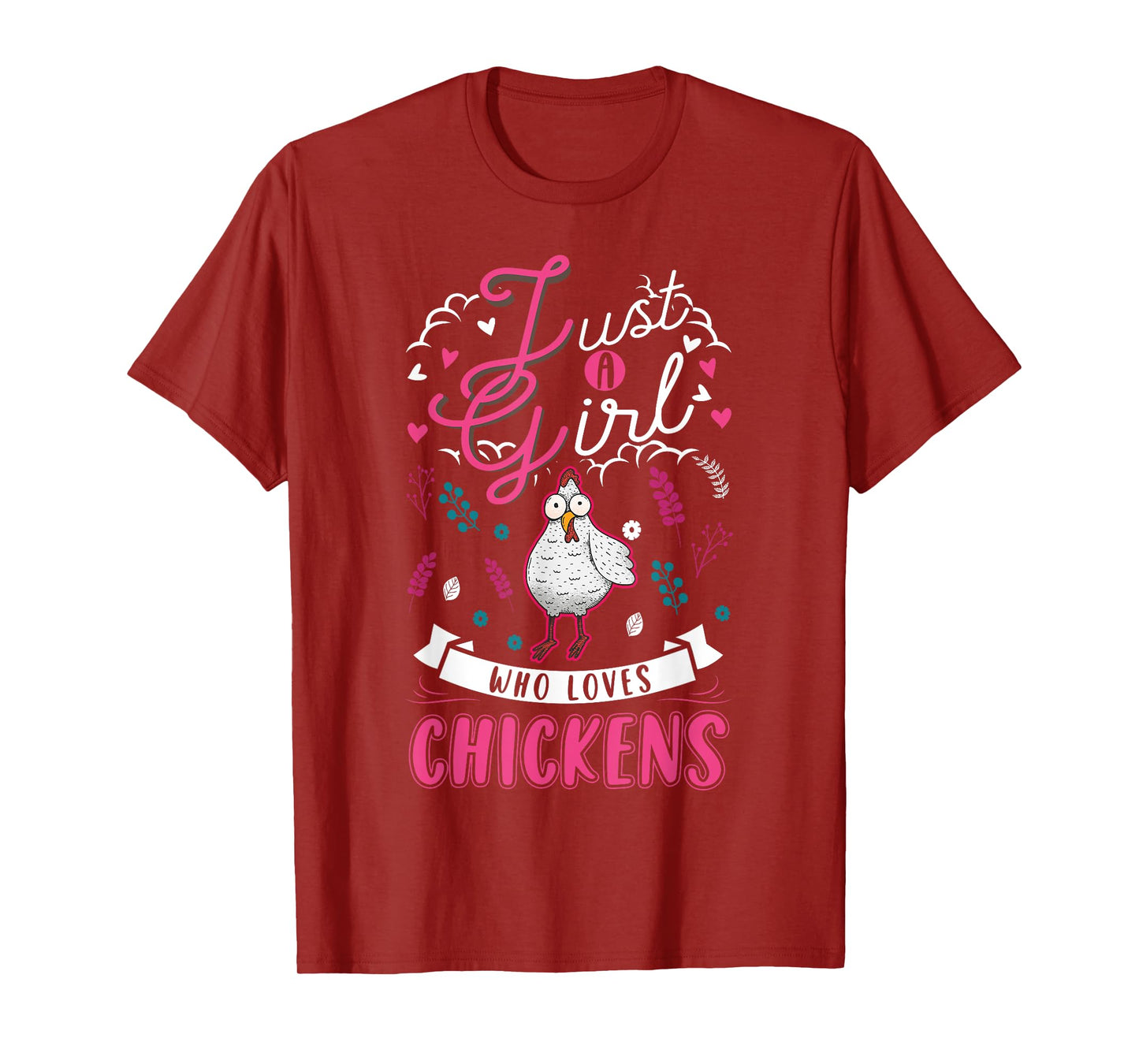 Just a girl who loves Chickens Girl Farmer T-Shirt