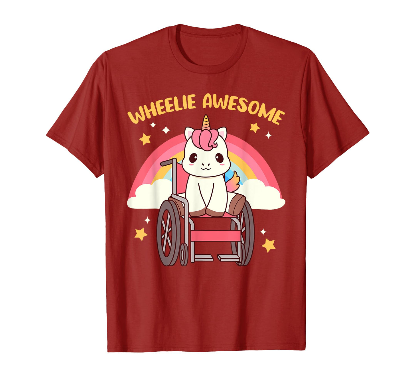 Handicap Wheelchair Designs For Girls And Women - Cute Kawaii Unicorn In A Wheelchair - Handicap Awareness Unicorn T-Shirt - Women's Black Short Sleeve T-Shirt - Small