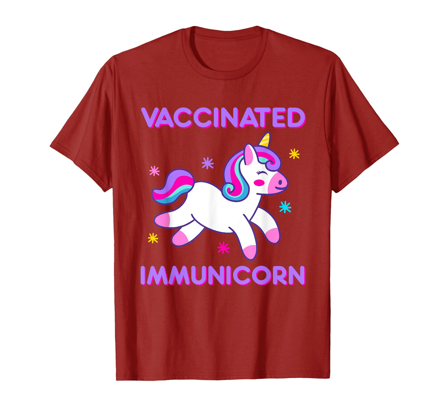 Vaccinated Immunicorn Funny Unicorn Pun Vaccination Vaccine T-Shirt