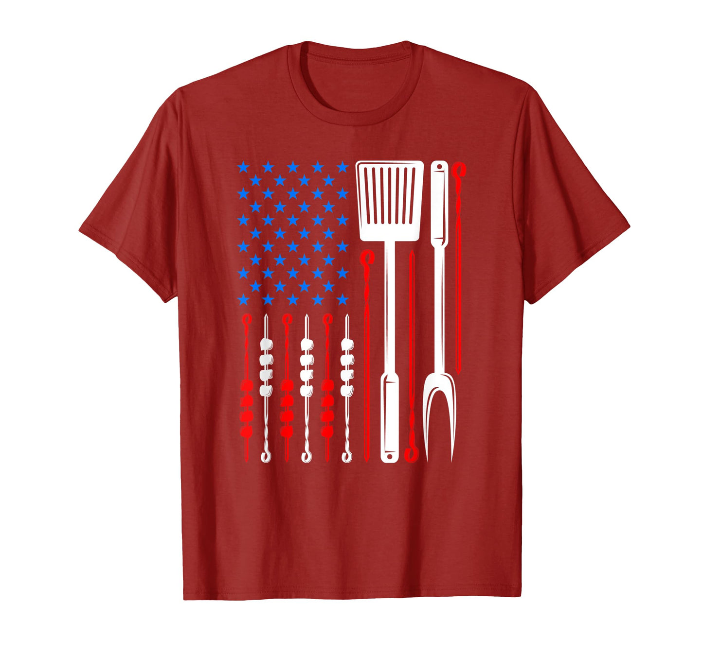 American Flag Barbecue Son Dad Husband Fathers Day Funny T-Shirt