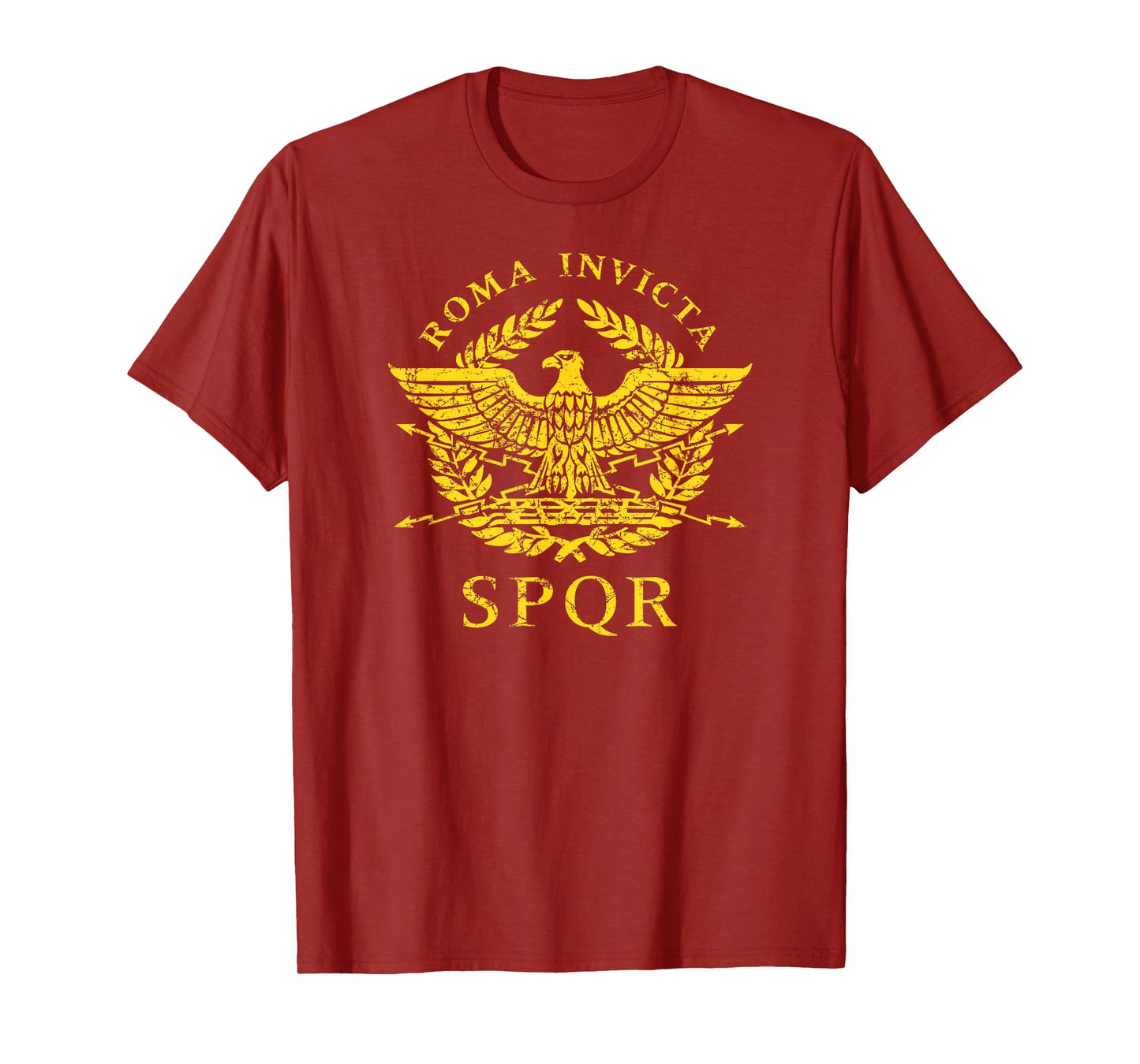Roma Invicta SPQR Roman Eagle Gold Print T-Shirt