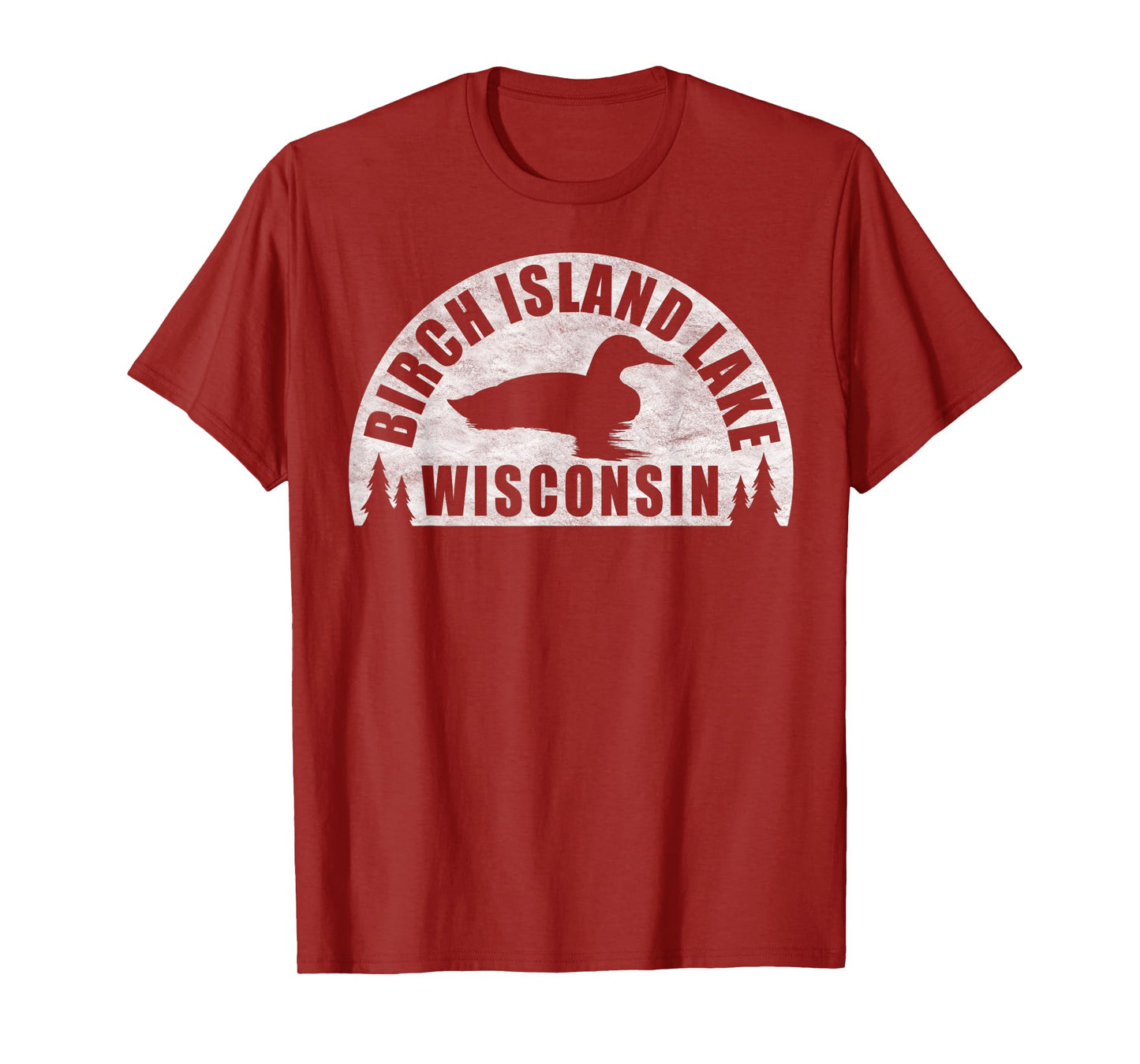 Birch Island Lake Northern Wisconsin Loon T-Shirt