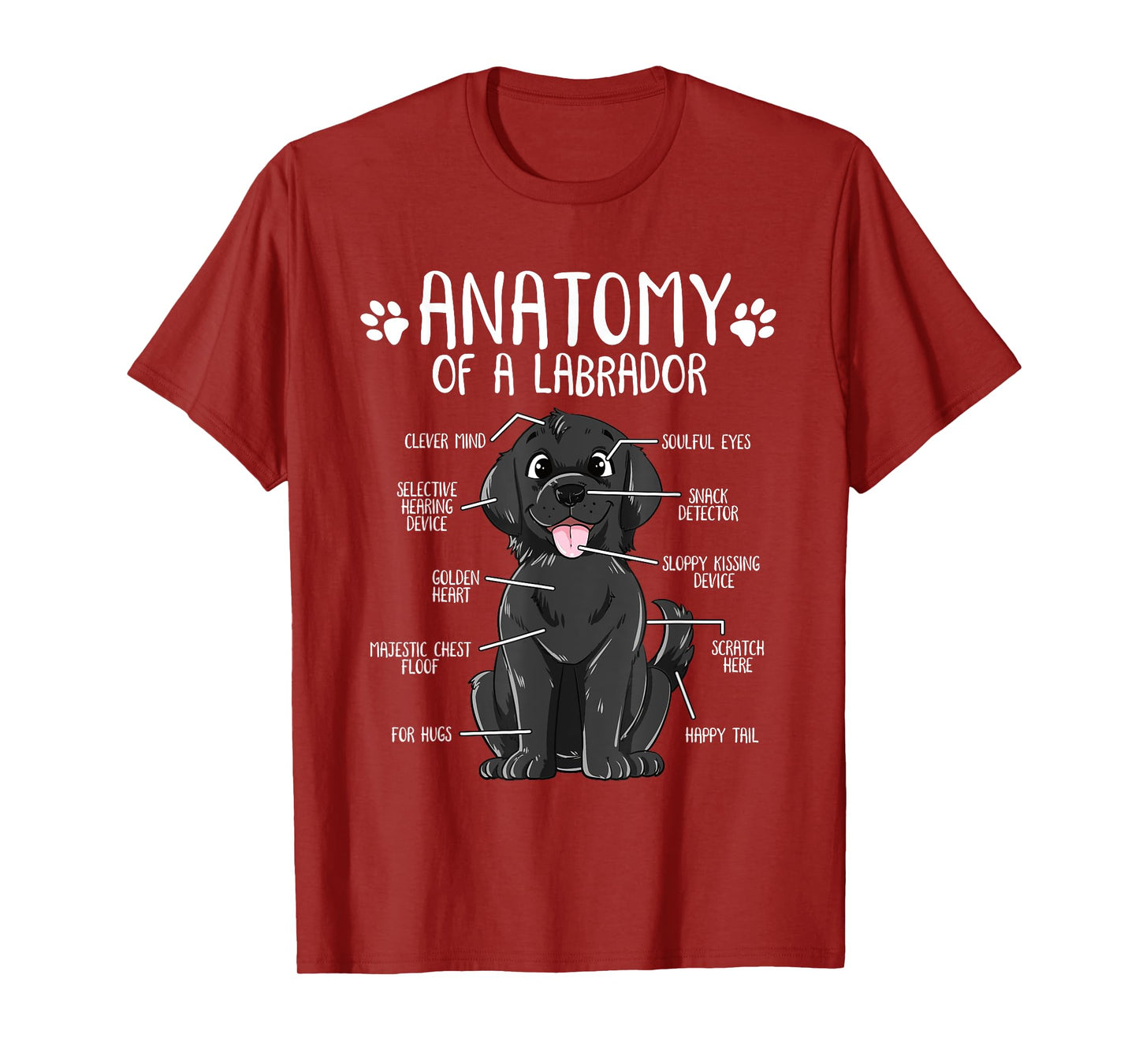 Funny Anatomy Labrador Retriever Black Lab Dog Owner T-Shirt