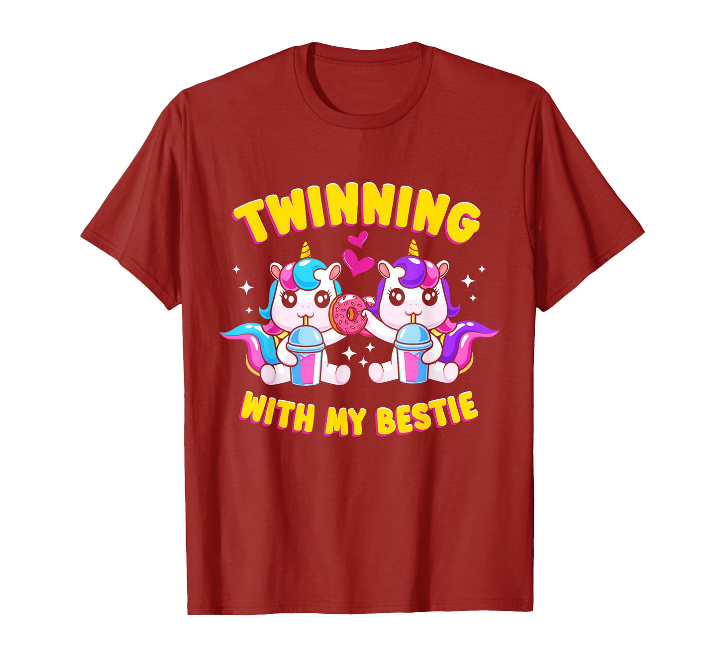 Twinning Bestie Friends Matching Twinning Unicorn T-Shirt