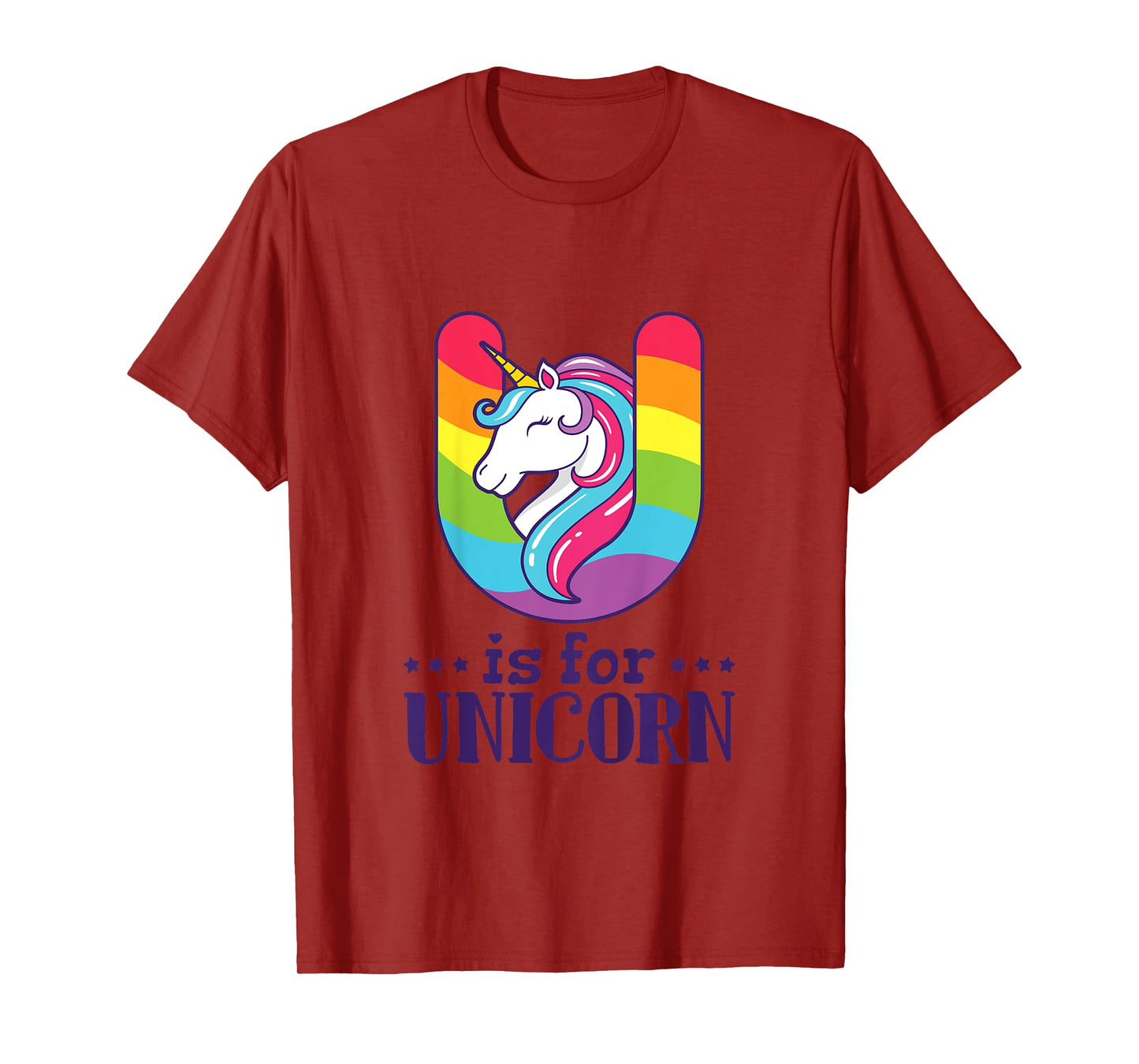 U Is For Unicorn Alphabet T-Shirt