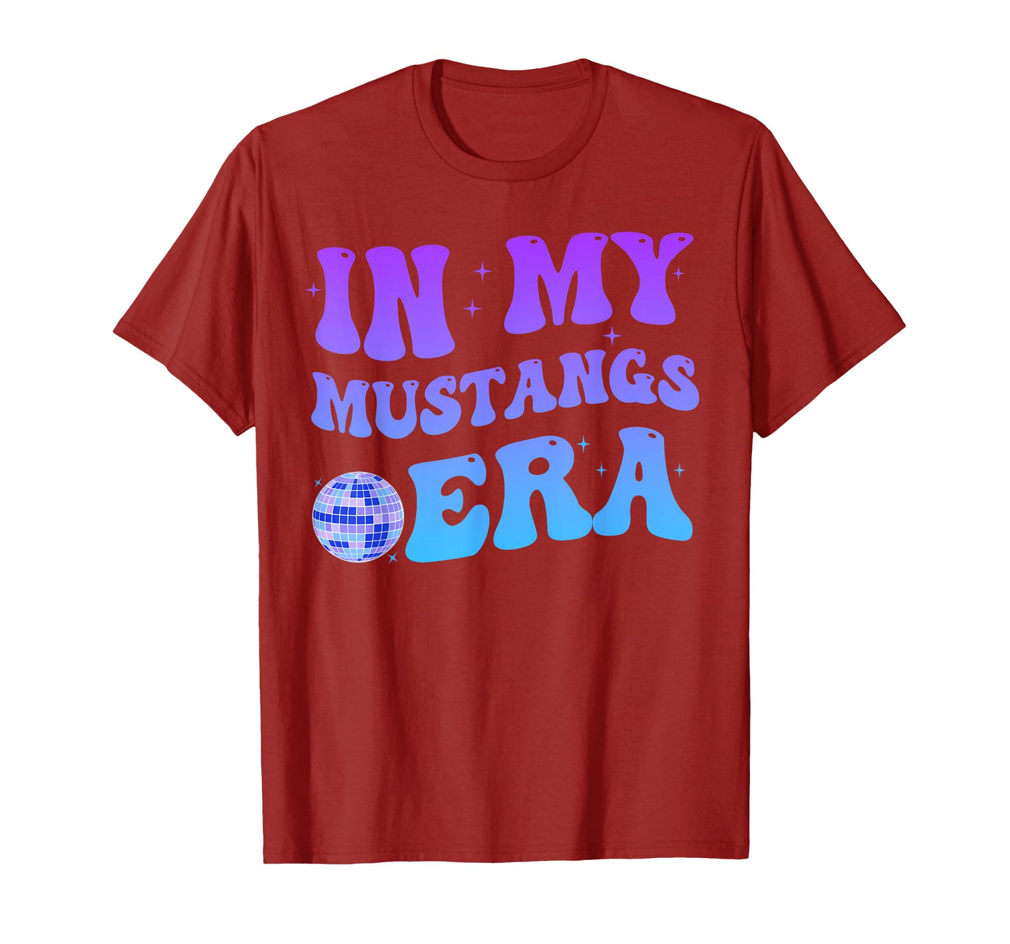 In My Mustangs Era Back to School Spirit Game Retro Groovy T-Shirt