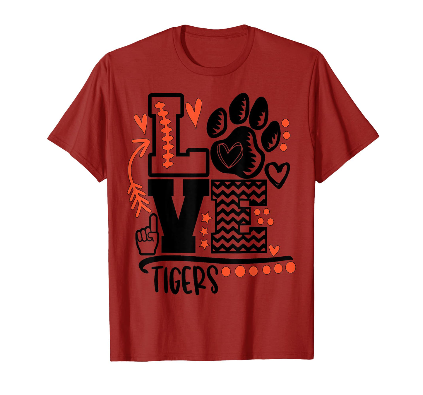 Football tigers paw mom school spirit T-Shirt
