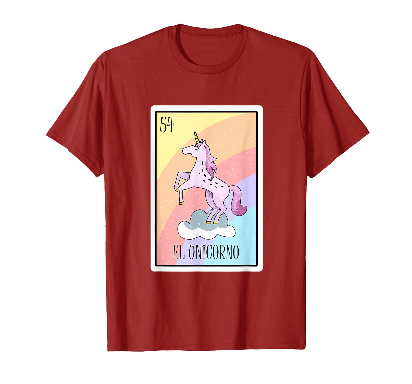 El Unicorno Lottery Gift The Unicorn Card Mexican Lottery T-Shirt