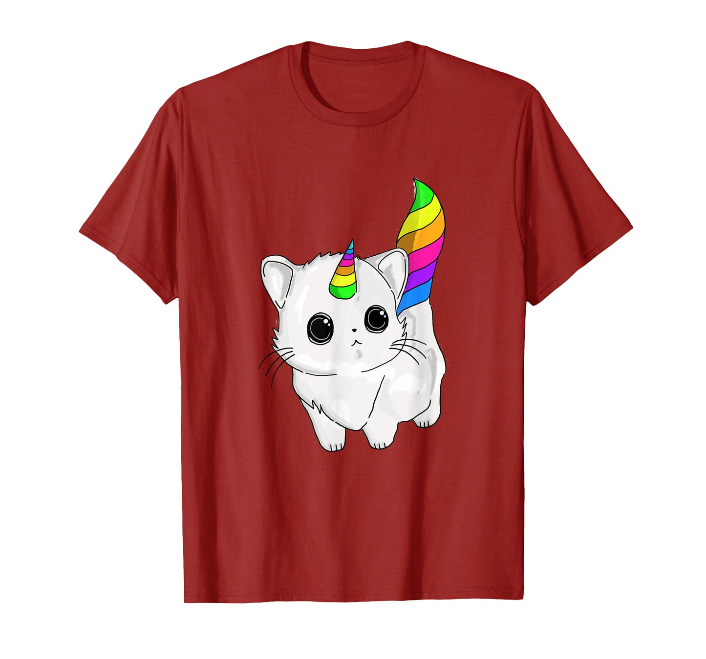 Caticorn Tshirt Unicorn Cat Shirt Rainbow Girls Boys Adults T-Shirt