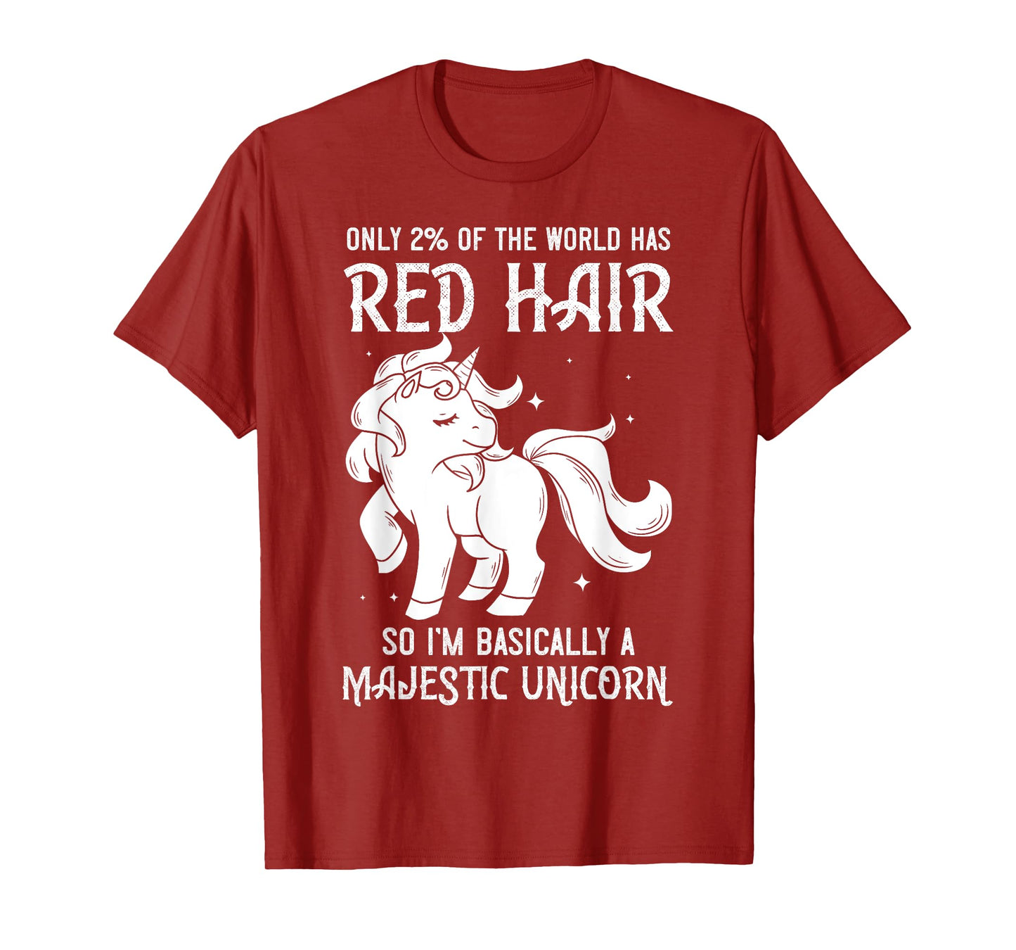 Red Hair Unicorn Gift Redhead Funny Red Headed T-Shirt