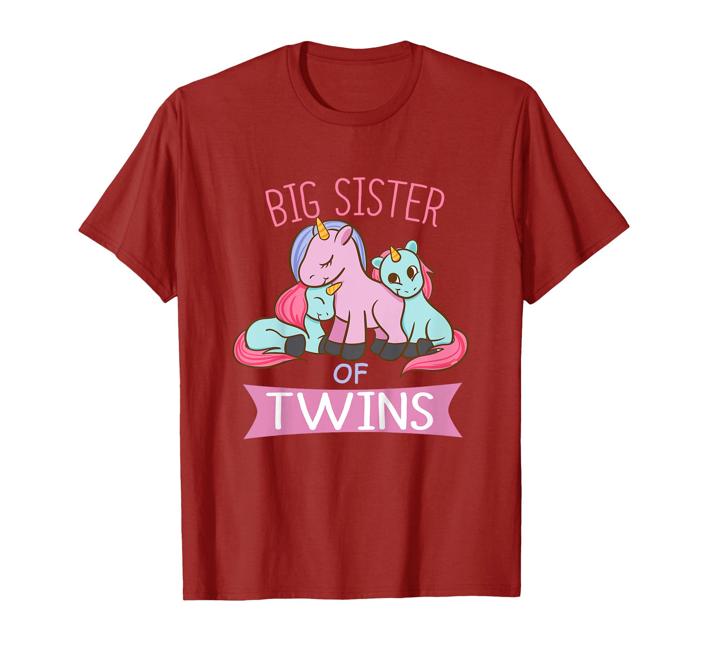 Big Sister of Twins T-Shirt Unicorn Twin T-Shirt