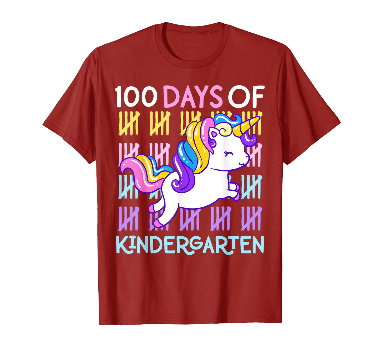 100 Days of Kindergarten Unicorn Girls 100 Days of School T-Shirt