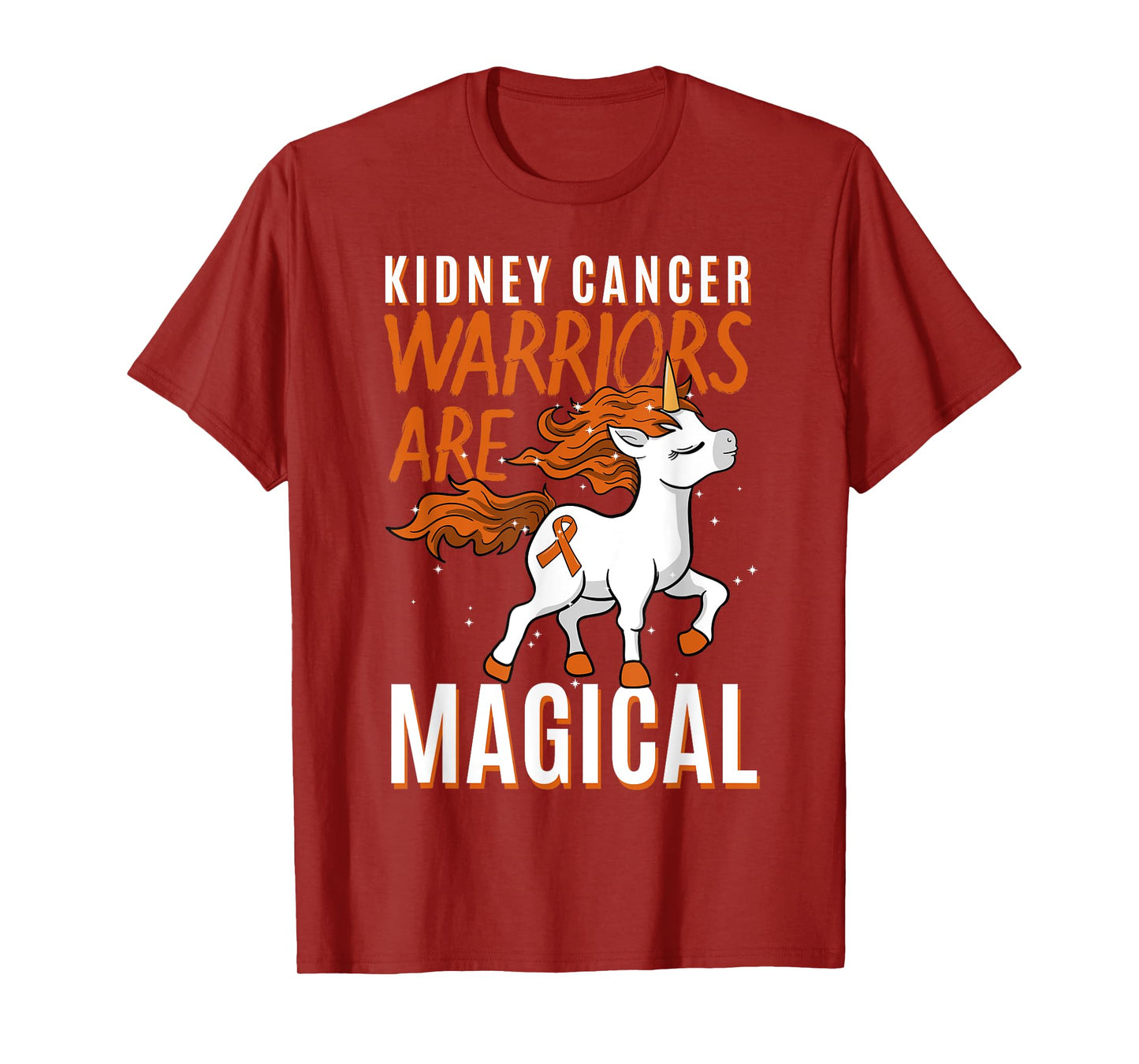 Kidney Cancer Awareness Supporter Warrior Unicorn Lover Gift T-Shirt