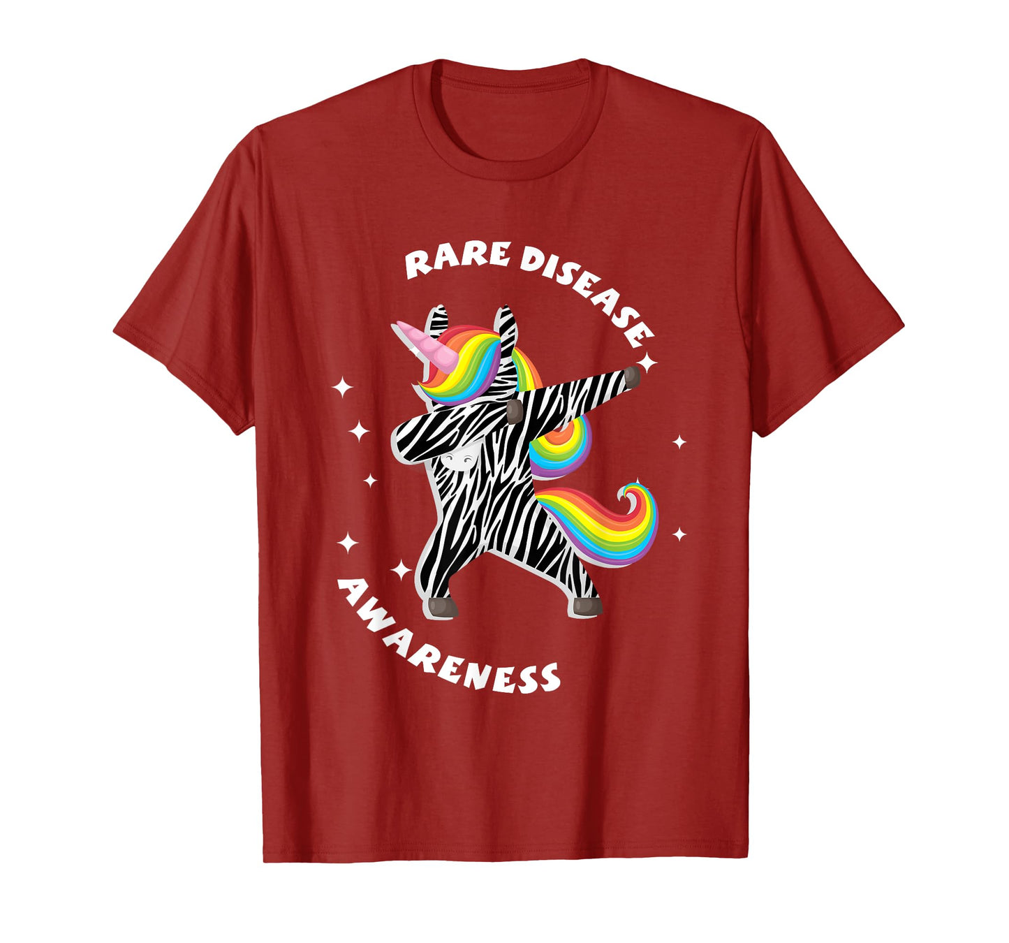 Womens Kids Unicorn Rare Illness Awareness Zebra Disease T-Shirt
