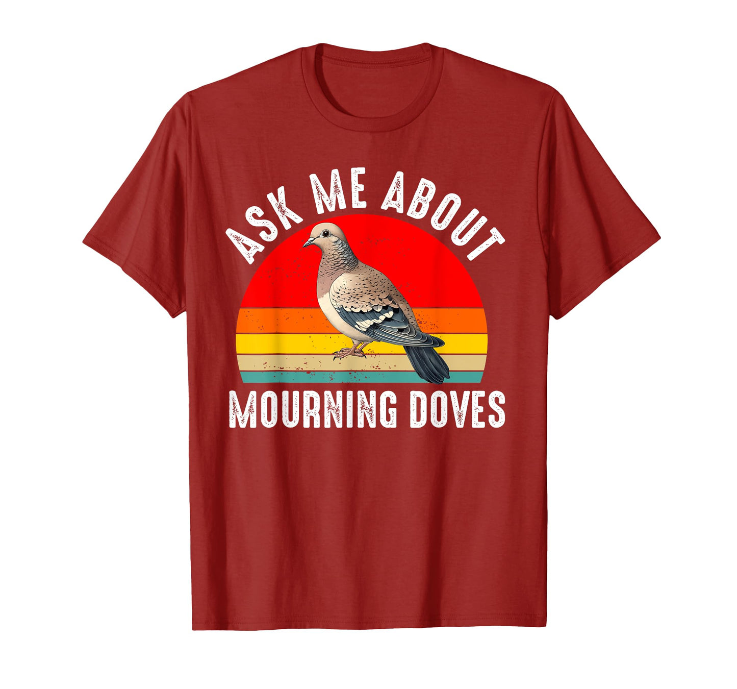 Mourning Dove Bird Lover Women Men Girl Boys Retro Vintage T-Shirt