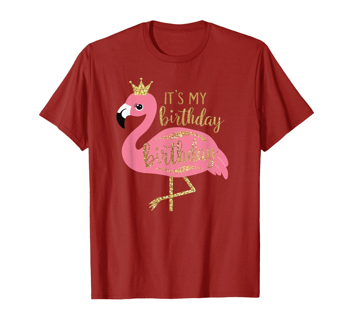 Womens It's My Birthday Princess Flamingo Girls Kids Gifts T-Shirt