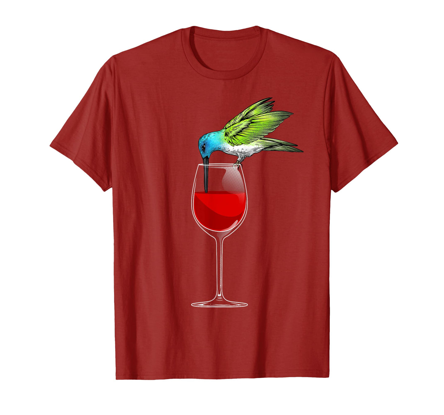 Cool Hummingbird For Men Women Wine Glass Animal Bird Lover T-Shirt