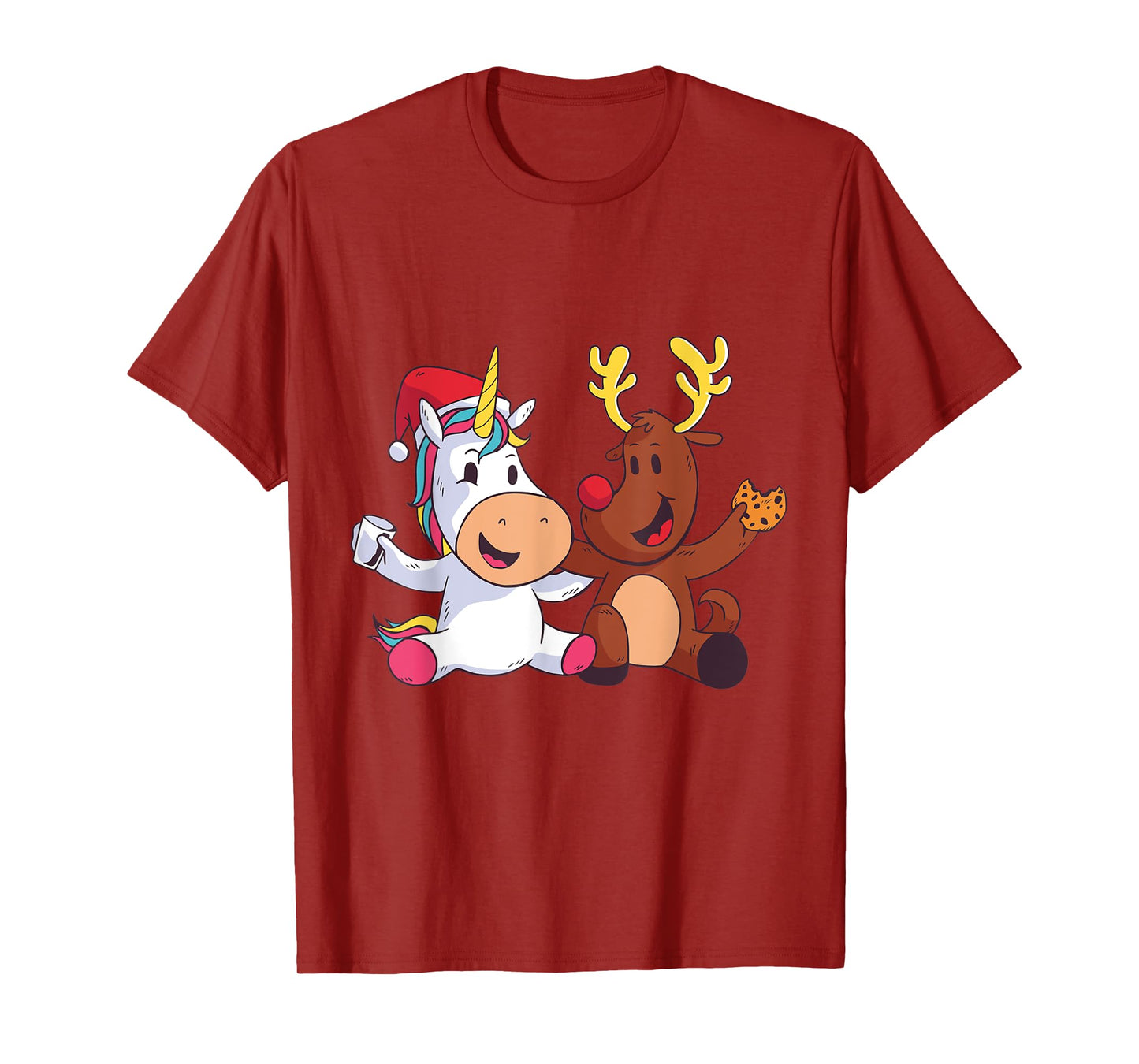 Reindeer Rudolph Christmas Ren Red Nosed Unicorn Gift T-Shirt