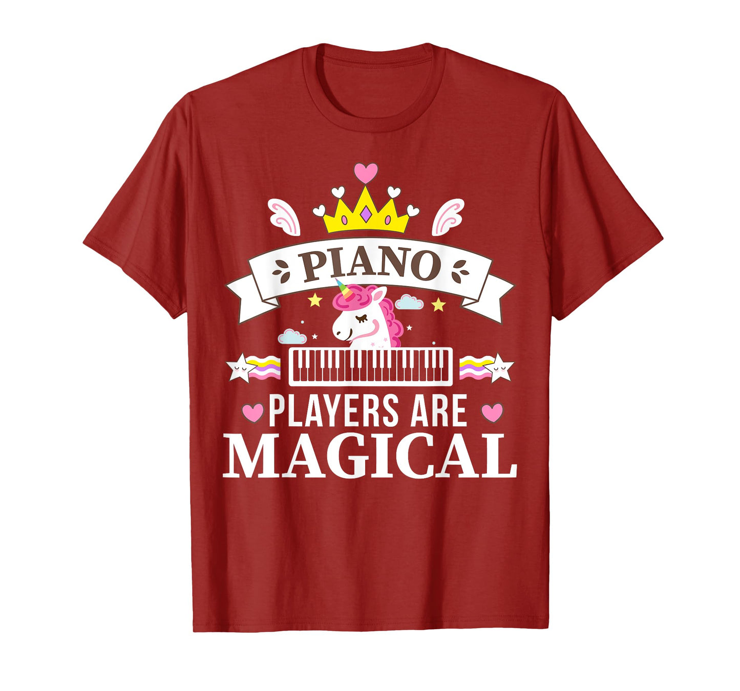 Piano Player Girl, Unicorn Student Learning Pianist Music T-Shirt