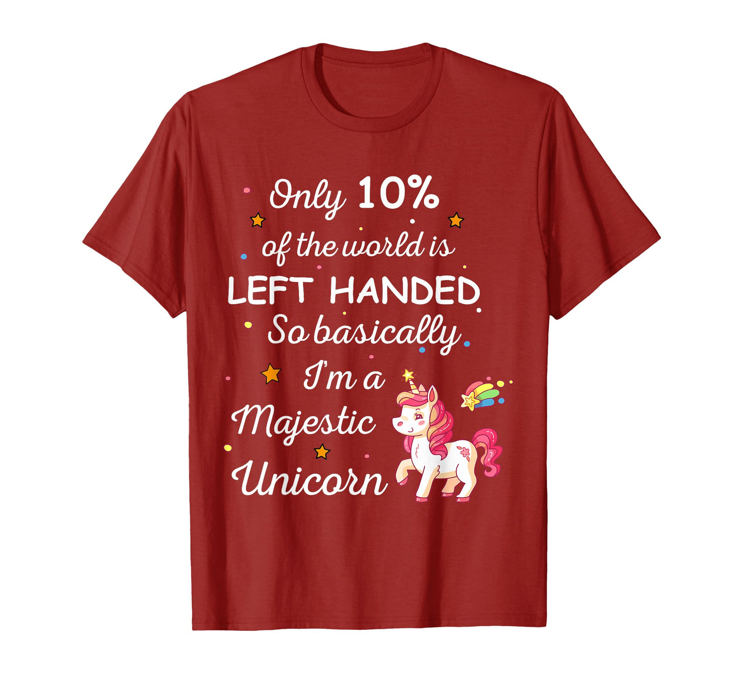 Left Handed Tshirt for Proud Lefty People Funny Unicorn Tee T-Shirt