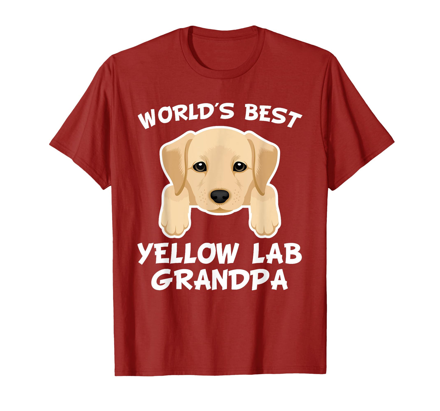 World's Best Yellow Lab Grandpa Dog Granddog T-Shirt Men T-Shirt