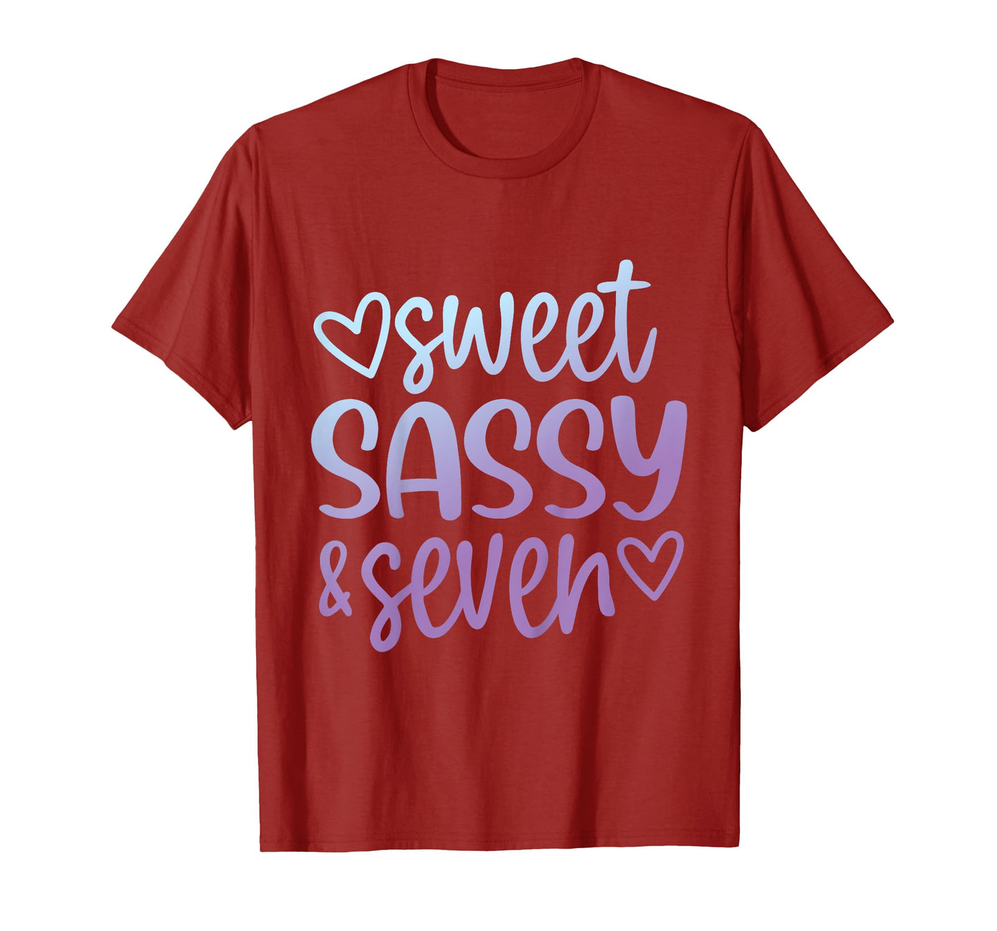 Tie Dye Sweet Sassy and Seven 7th Birthday Girls 7 Years Old T-Shirt