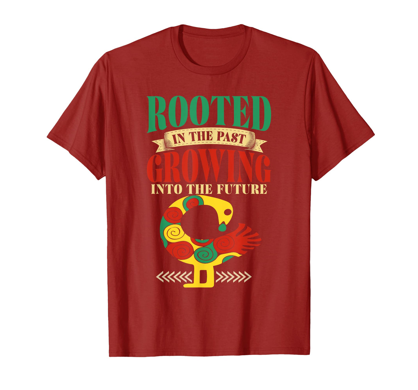 Sankofa Bird Rooted In The Past Growing Into The Future T-Shirt