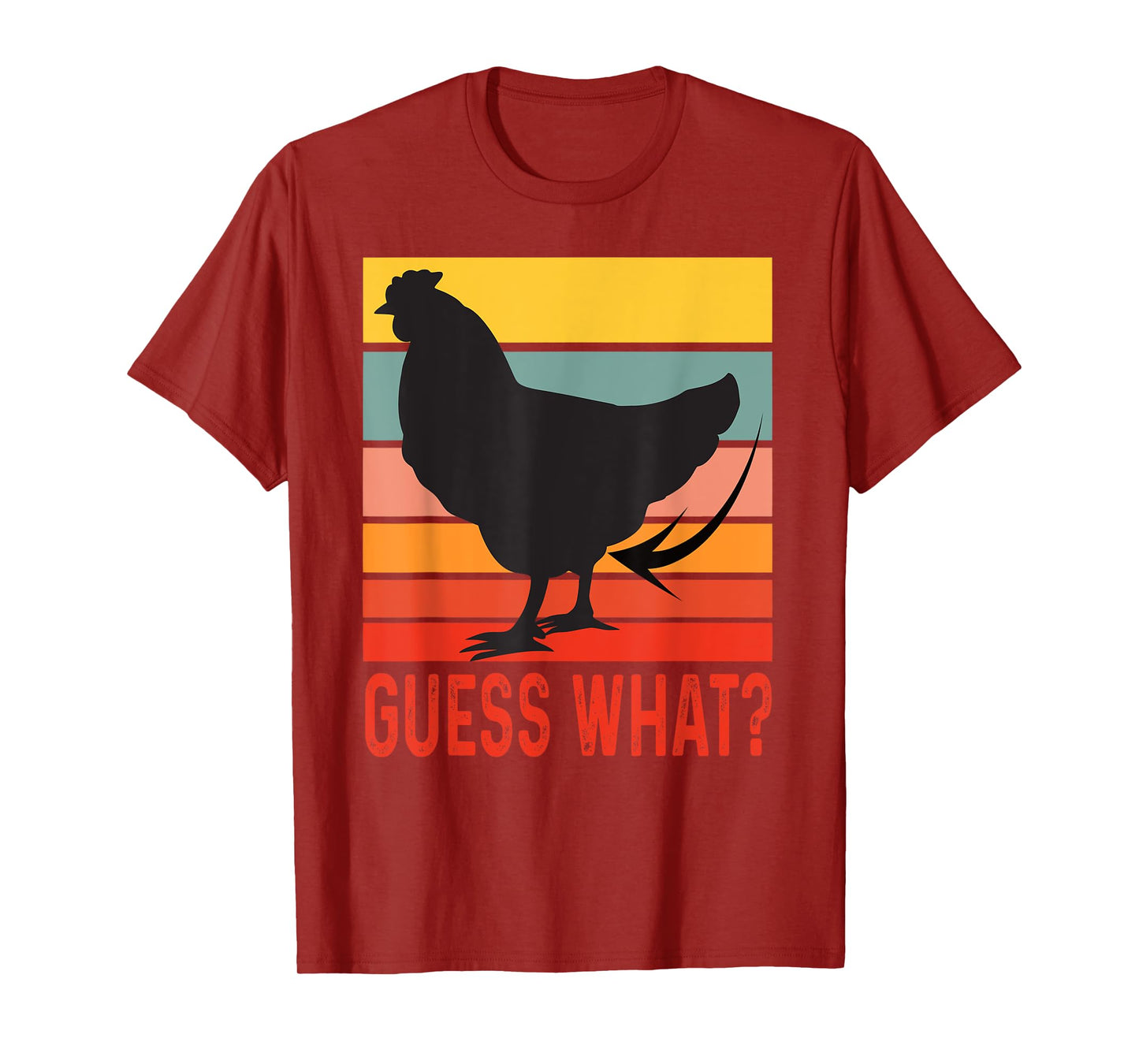 Funny Chicken Butt, Guess What? Retro Vintage Chicken Thigh T-Shirt
