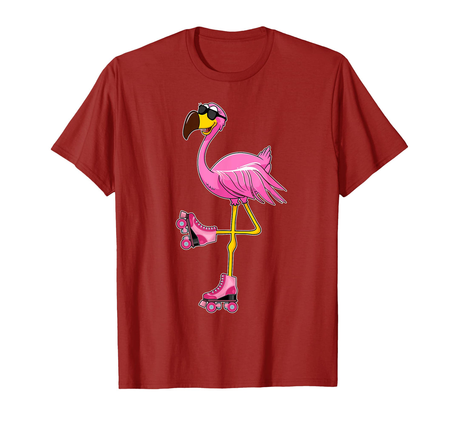 Flamingo Roller Skates - Funny Flamingo Lover Roller Skaters T-Shirt