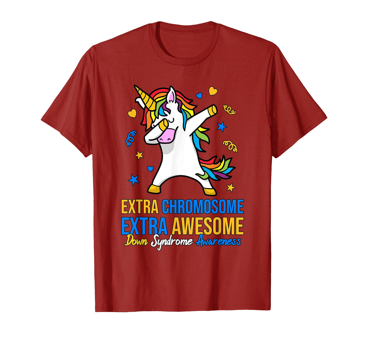 Extra Chromosome Down Syndrome Awareness Awesome Unicorn T21 T-Shirt