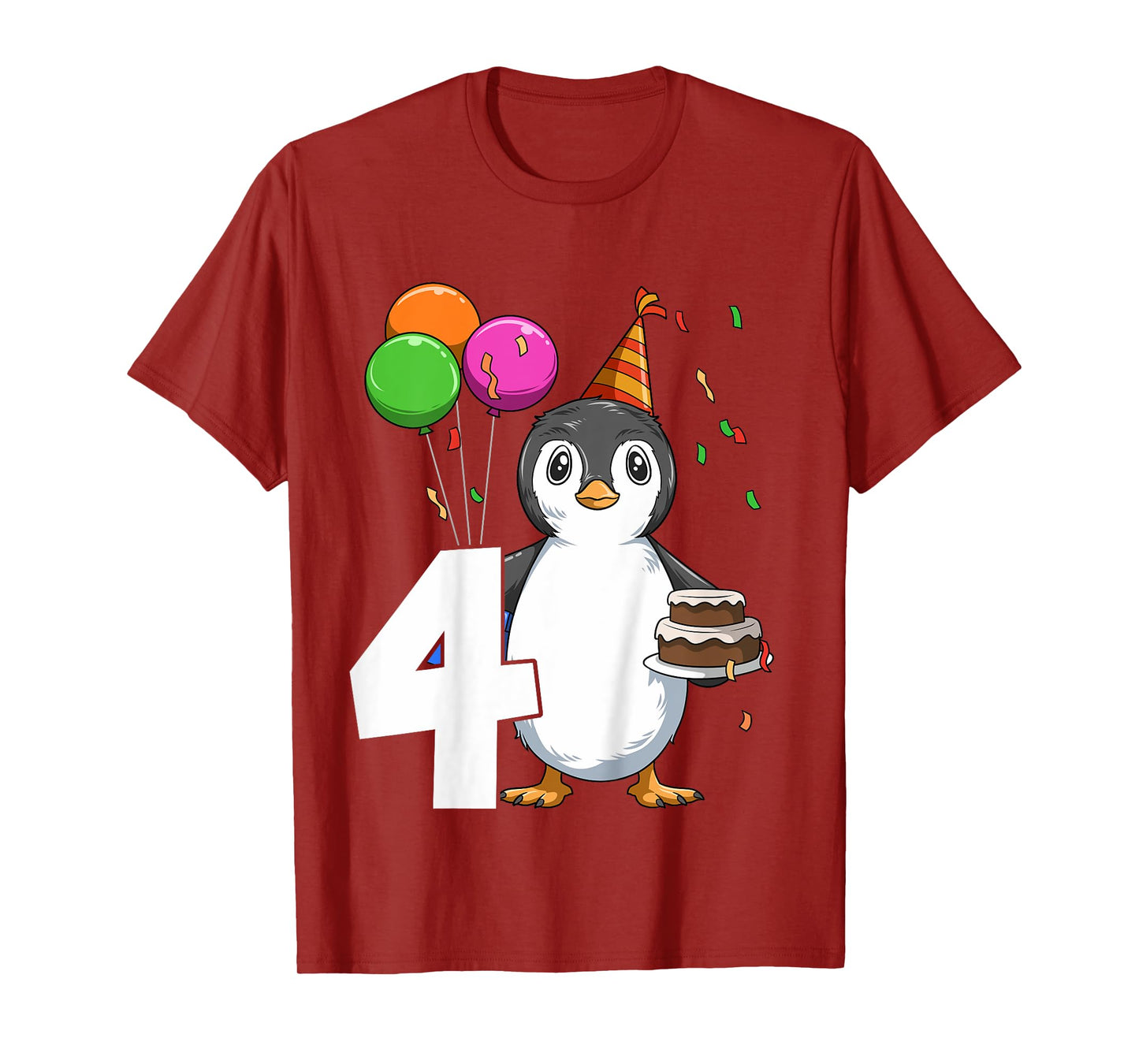 Penguin Birthday 4 Penguin 4th Birthday Outfit Penguin Party T-Shirt