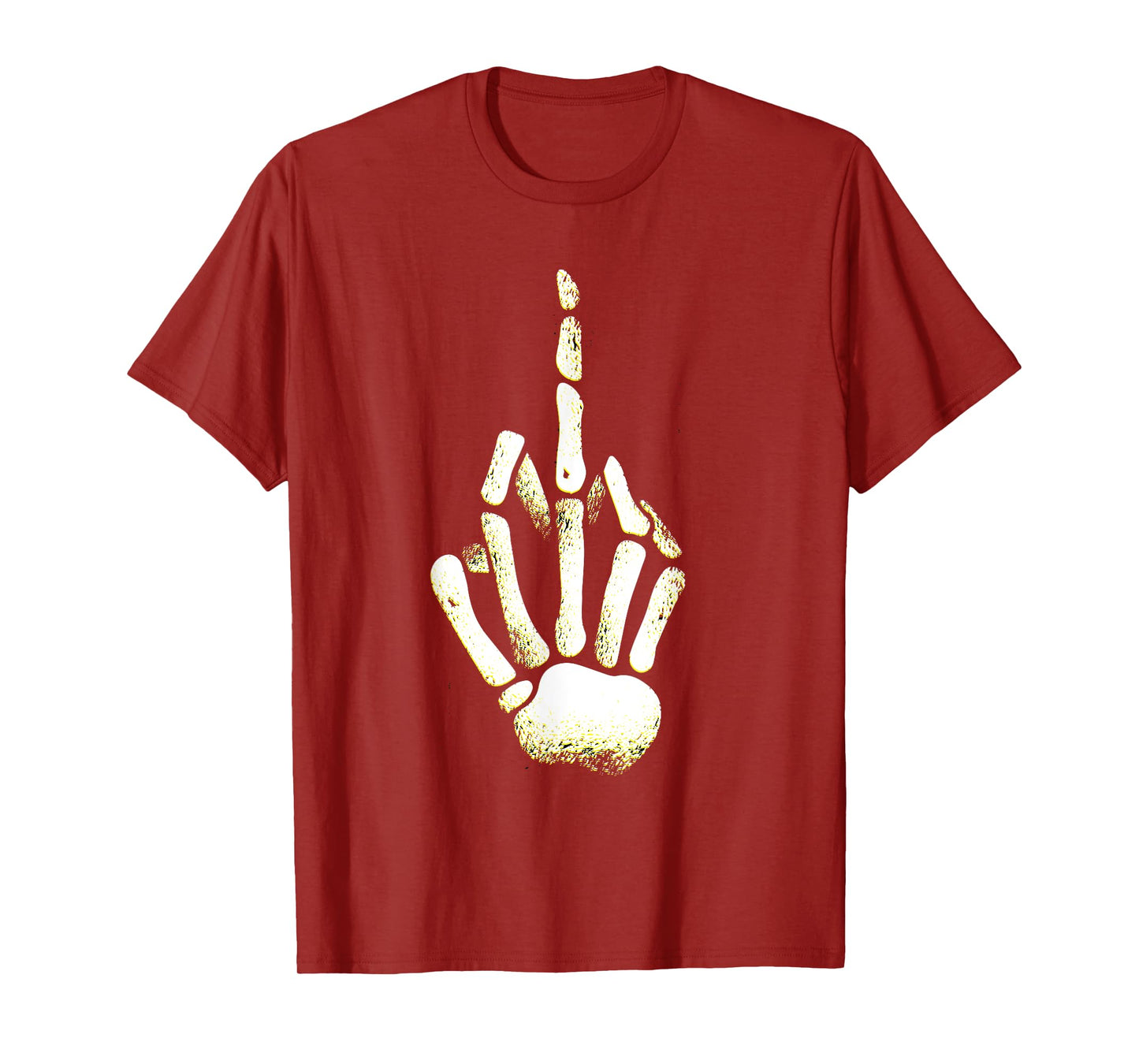Halloween Skeleton Middle Finger Hand Fuck off T-Shirt
