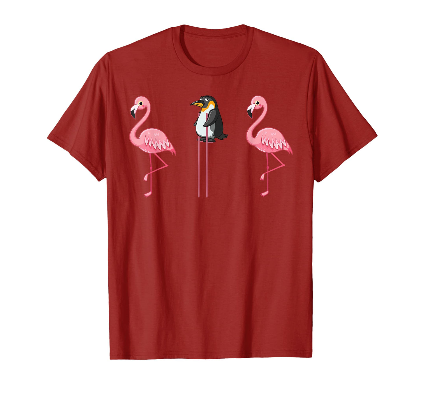 Flamingo Penguin On Stilts Tshirt Flamingo Lover Gifts T-Shirt