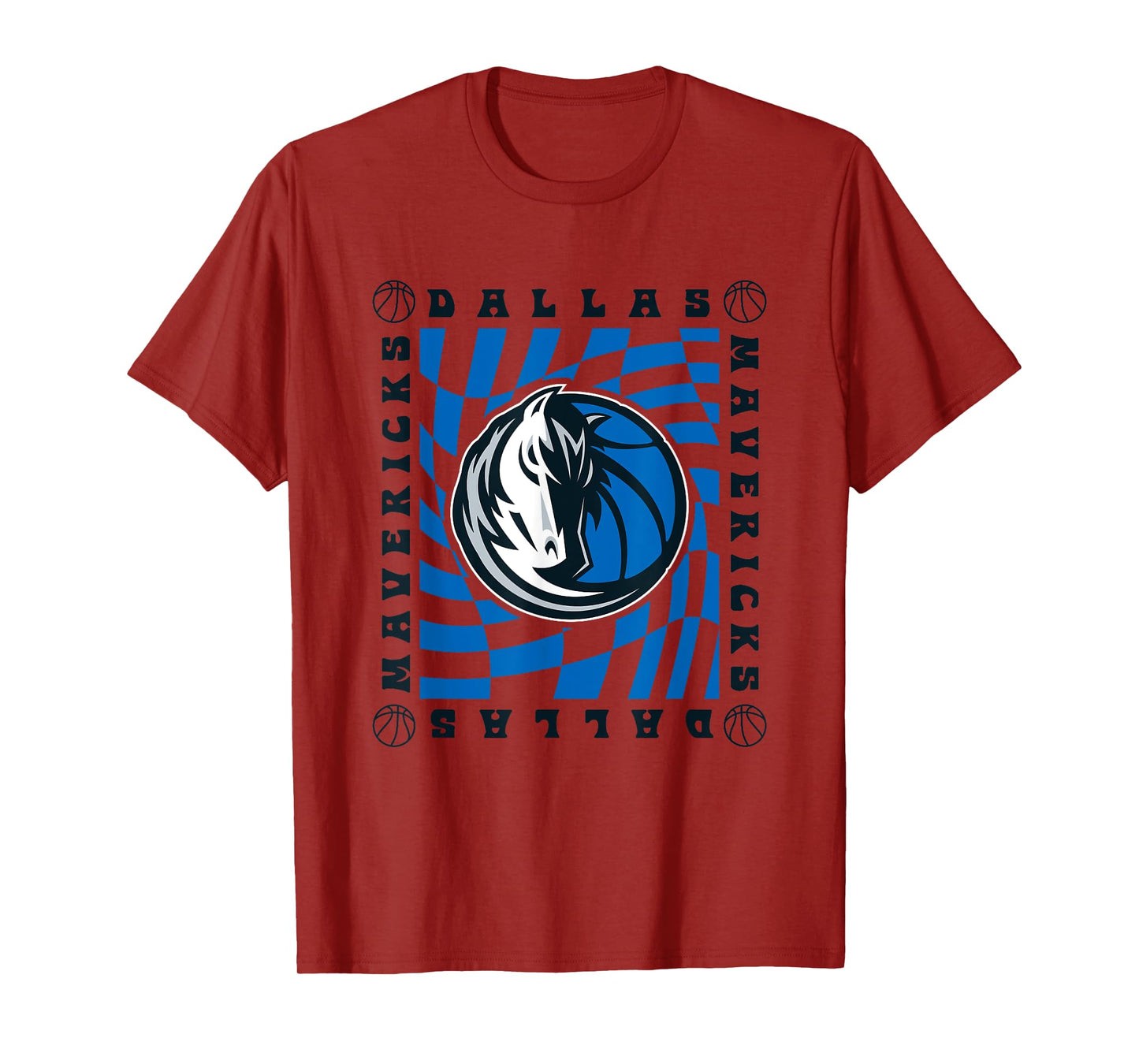 NBA Dallas Mavericks Retro Checkerboard Wave T-Shirt