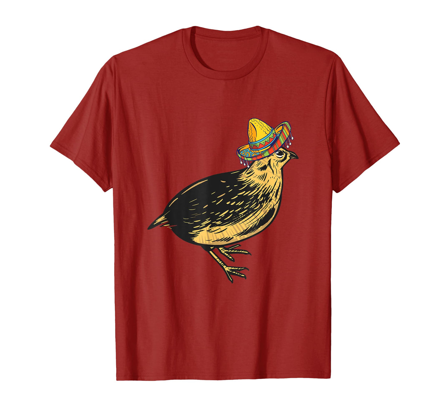 Quail Bird Sombrero Costume Mexico Cinco De Mayo Fiesta T-Shirt
