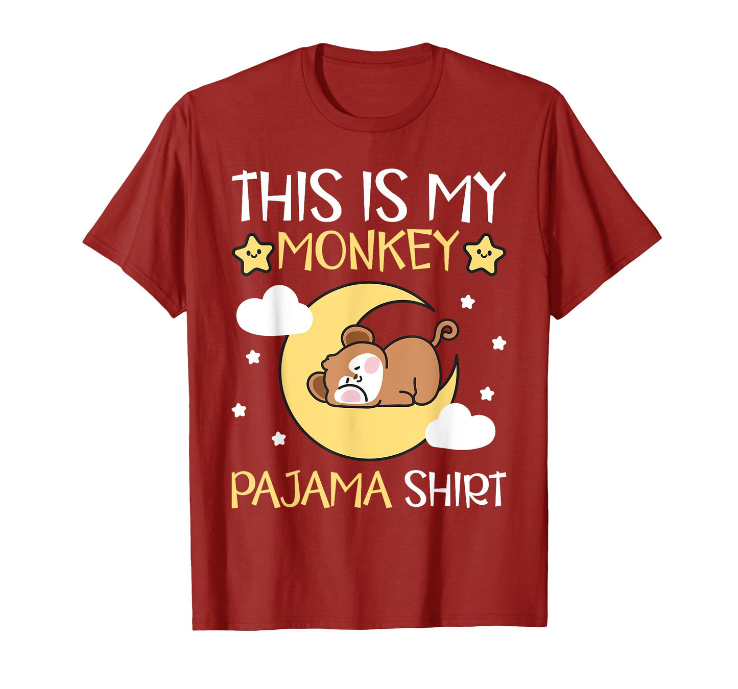 Cute PJ Teen Boys Girls PJs Funny This Is My Monkey Pajama T-Shirt