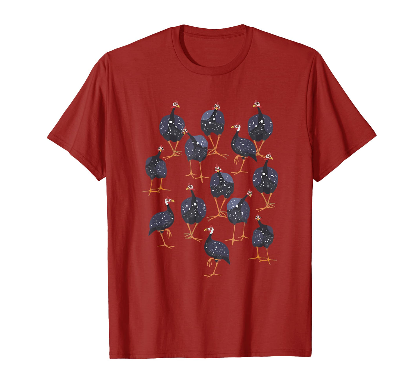 Guinea Fowl Hen Graphic Bird Art Pattern T-Shirt